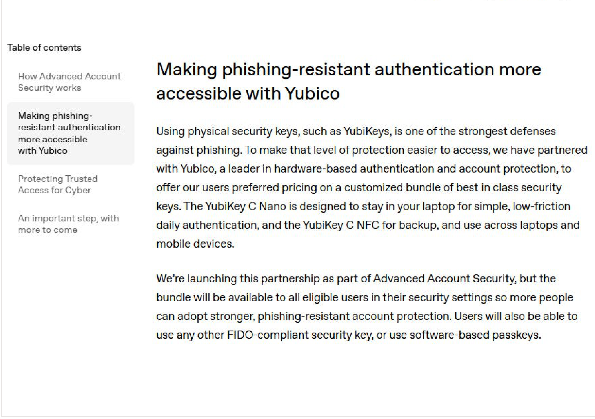 Yubico authentication interface illustration.