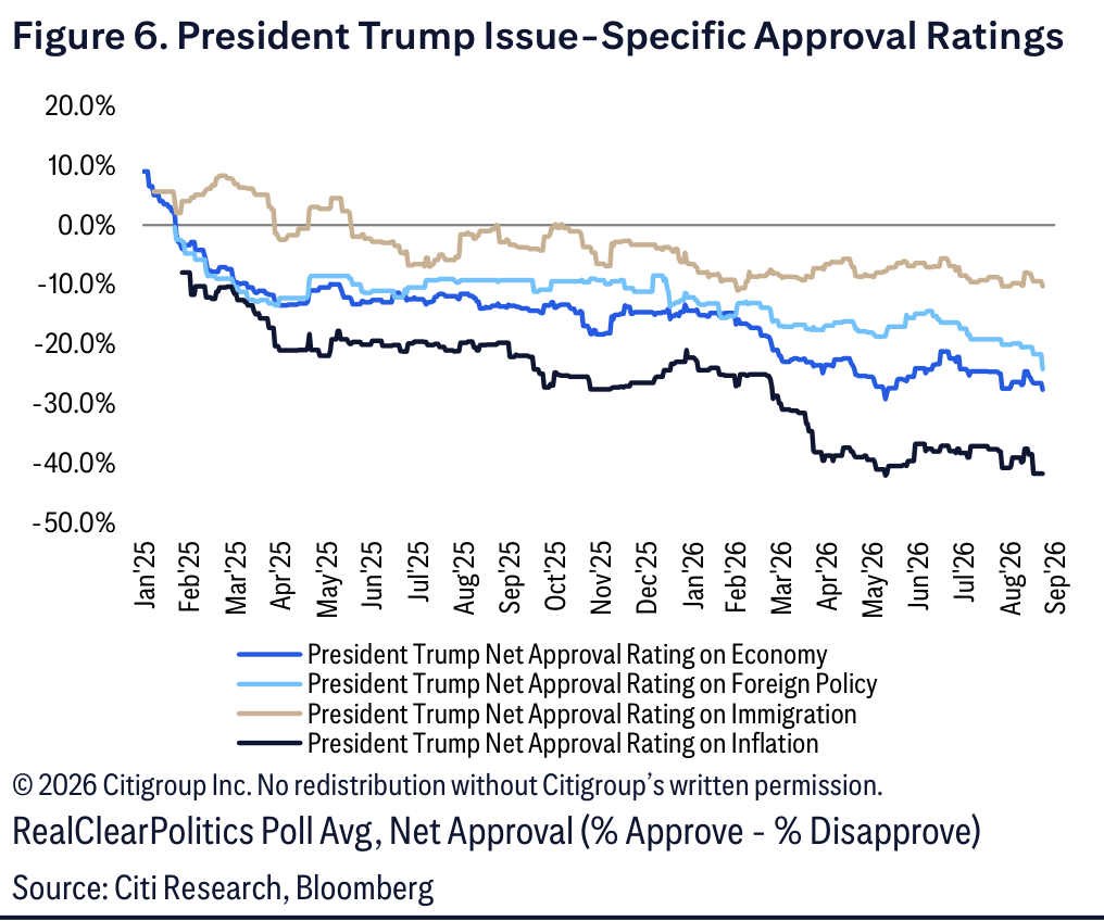 Figure 6. President Trump Issue-Specific Approval Ratings