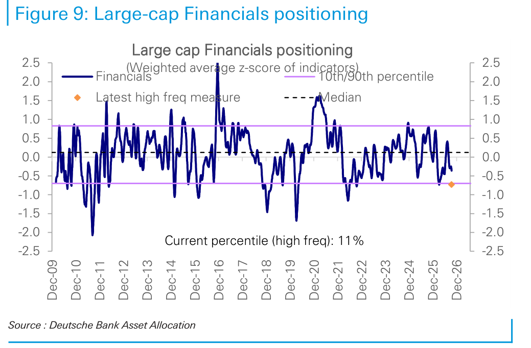 Large-cap Financials positioning