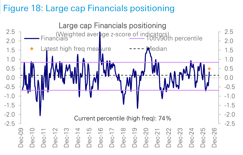 Figure 18. Large cap Financials positioning