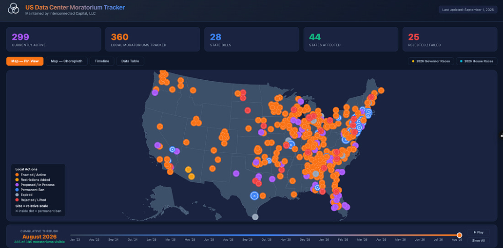 US Data Center Moratorium Tracker
