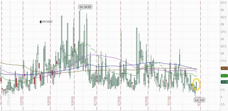 1-day VIX chart