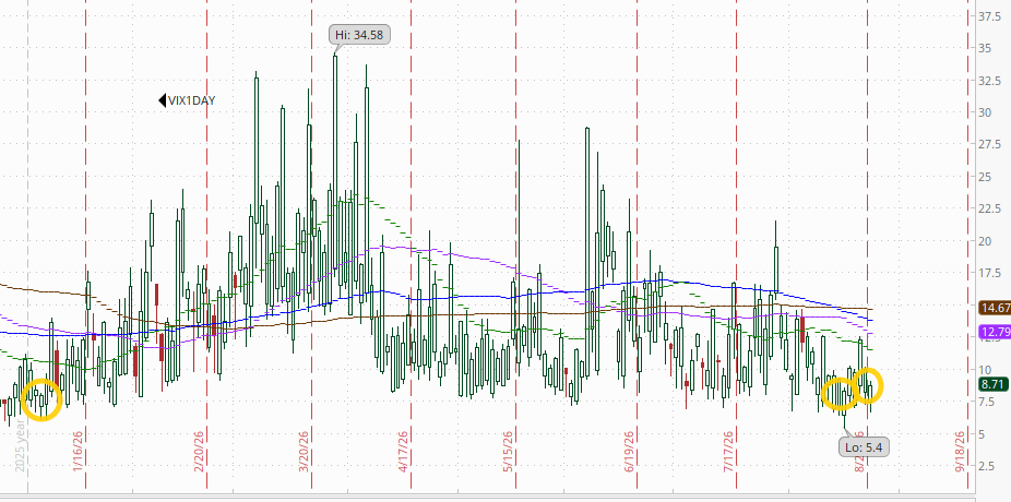 1-day VIX