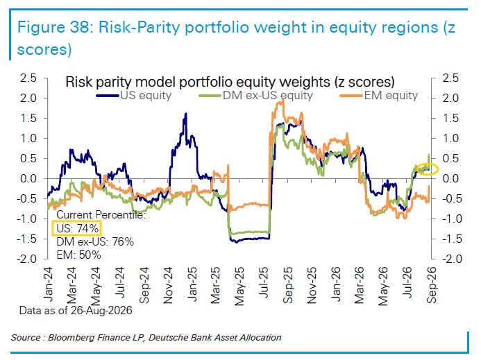 Risk-parity portfolio weight in equity regions